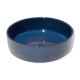 Plat creux artisanal en grès vernissé bleu marine