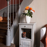 Pearl gray bedside table