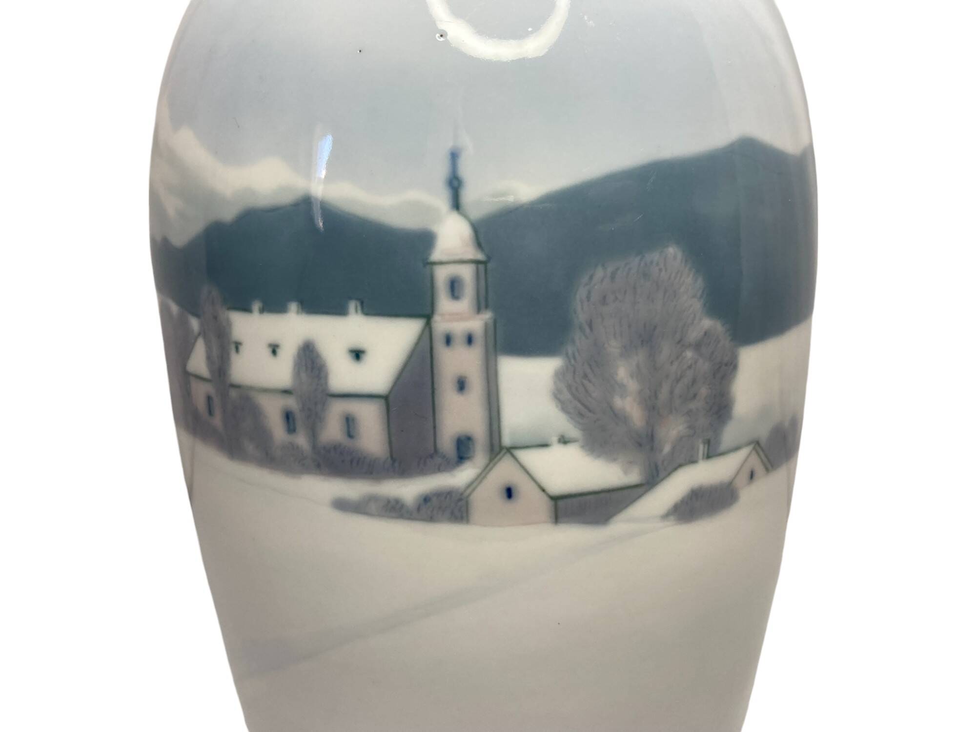 Royal Copenhagen (attributed to) 20th century polychrome porcelain vase