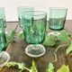 6 verres à pied Luminarc, modèle Suède n°5, calice vert