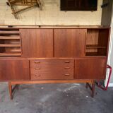 Scandinavian Teak Highboard Sideboard – Rare Item, 1960s Design