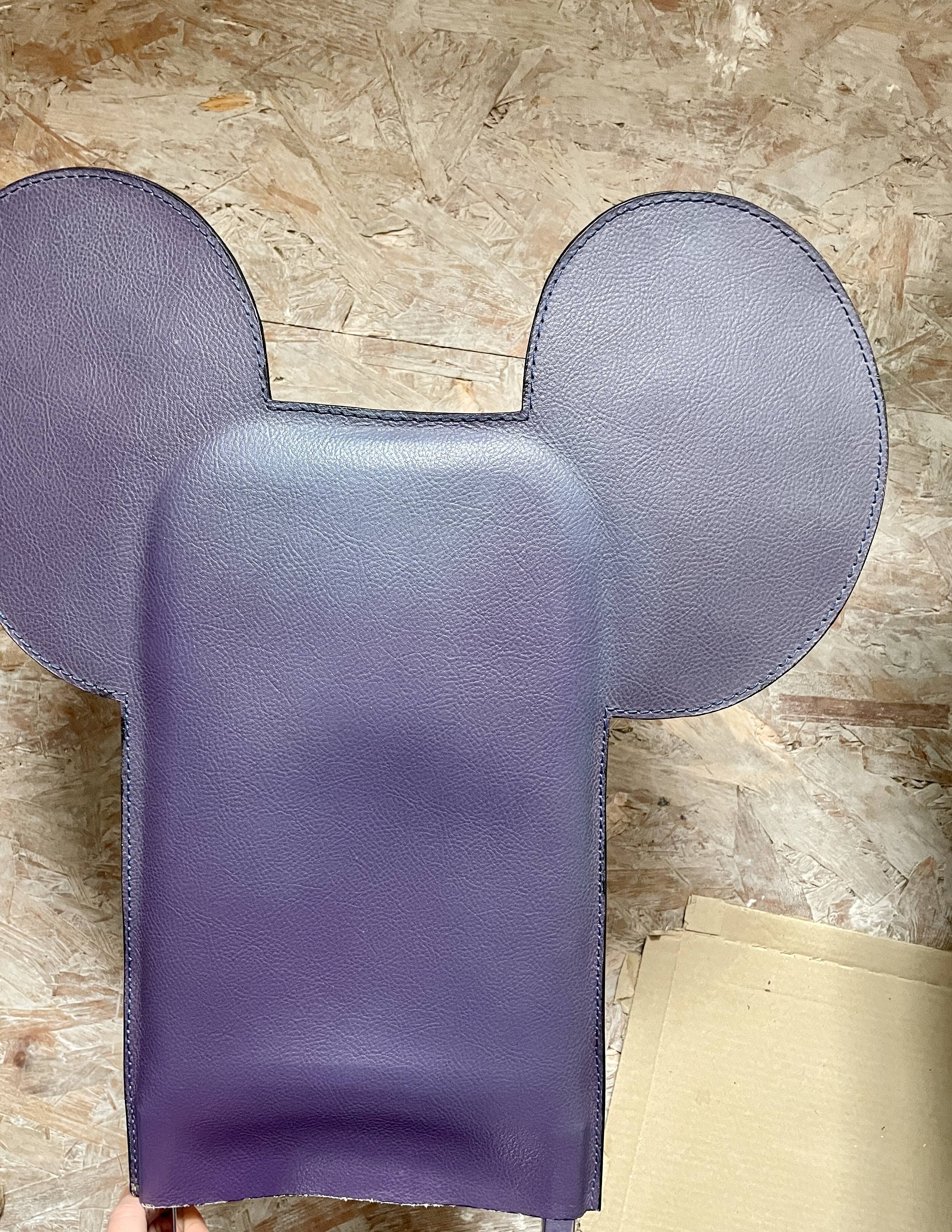 Javier Mariscal chair - "Garriris" model purple leather