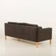 Vintage black leather sofa by Mogens Hansen, Deanmark 1970s