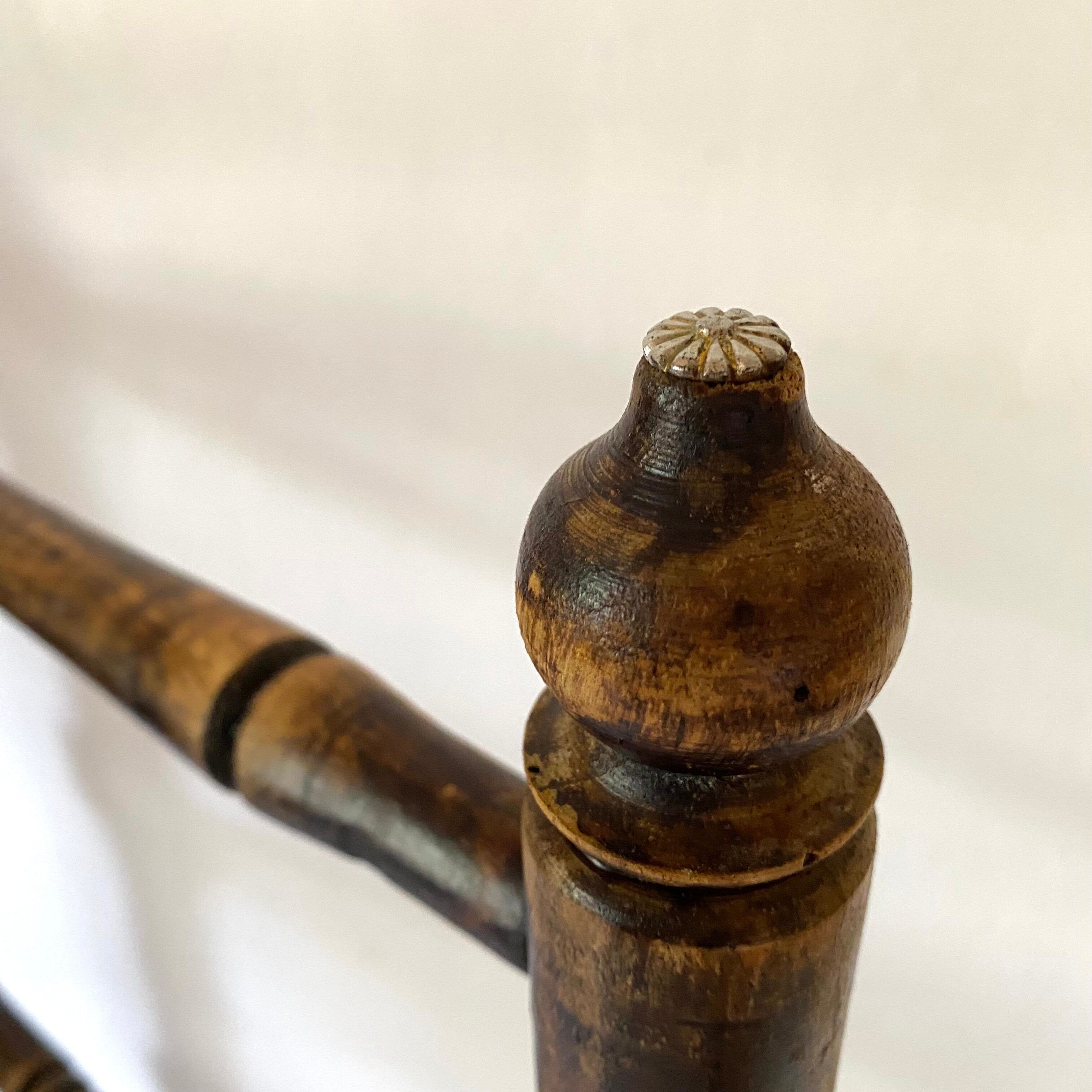 Antique wooden towel rack