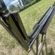 Vintage rectangular wall mirror in tubular metal and brass, 1970s/1980s.