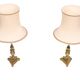 set solid Brass Gothic Revival Table Lamps 1950s
