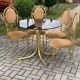 Chaises et table en laiton italien vintage par Paolo Salice, années 1970, Set de 5