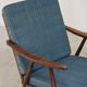 Pair of blue boomerang armchairs by Antonin Suman for Ton (Thonet) 1960