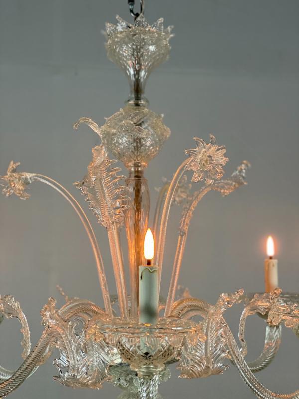 Venetian Lustre In Murano Glass 6 Arm Of Light