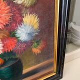 Peinture de fleurs ancienne