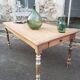 Old patina farm table turned feet