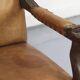 Ensemble de deux fauteuils anciens en cuir