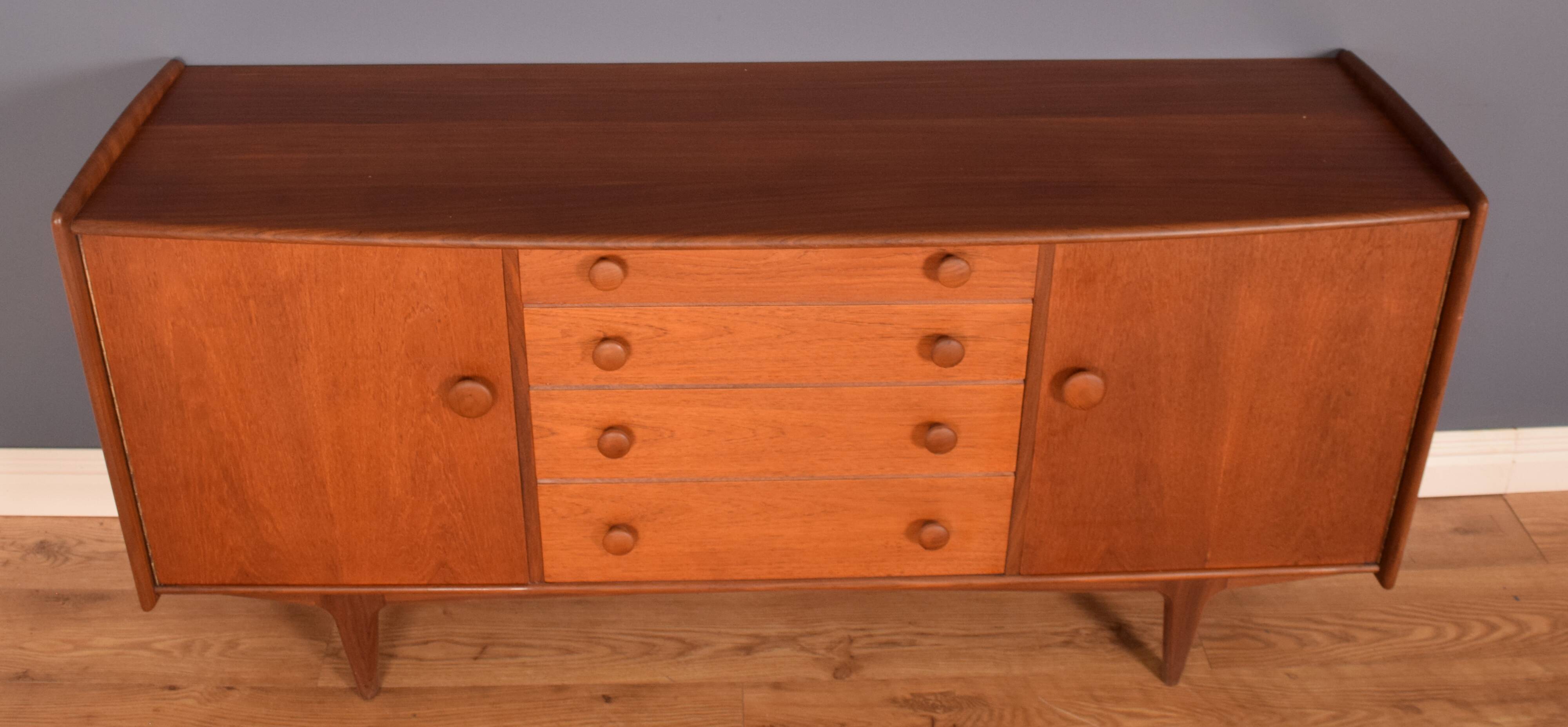 Restored Long A.Younger Afromosia And Teak Retro Sideboard