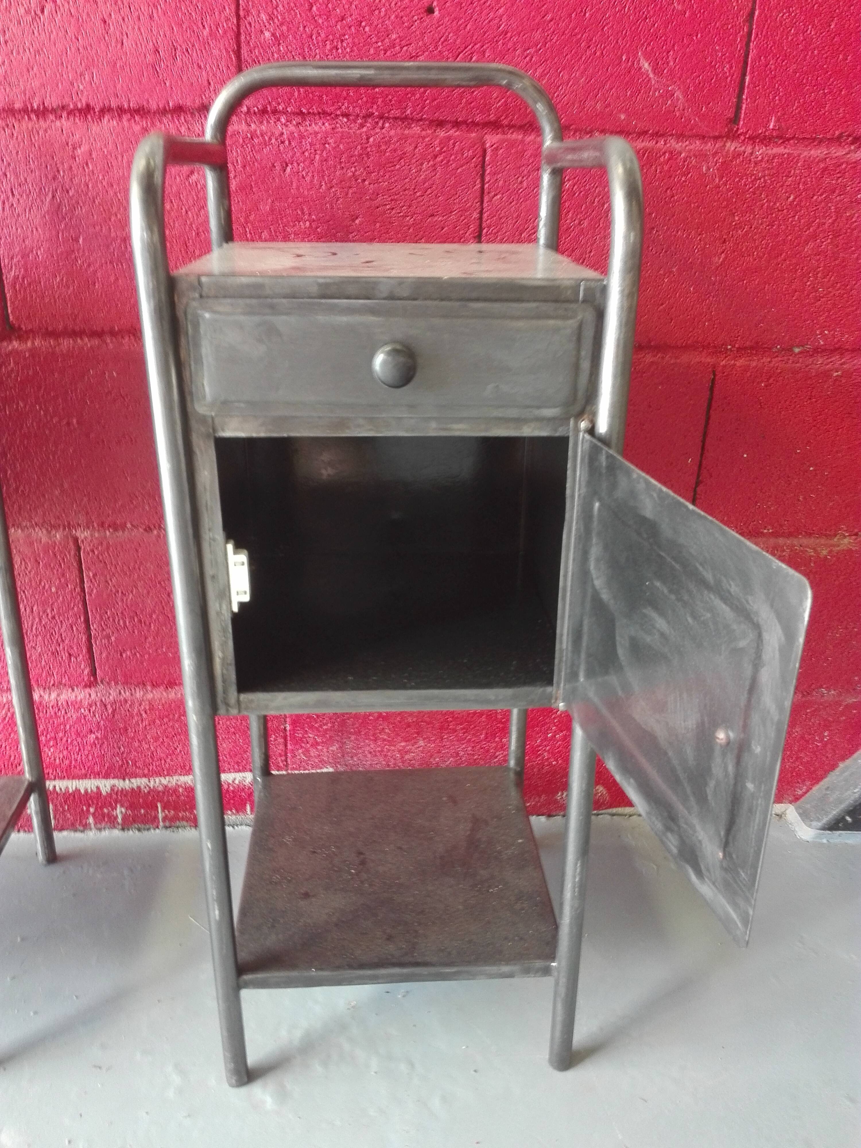 Pair of industrial bedside