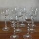 8 glasses with twisted stem and star pattern