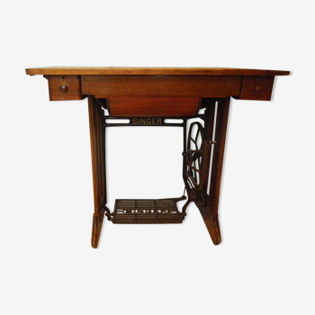 Table d'appoint Singer, 2 tiroirs, pieds bois - 1933