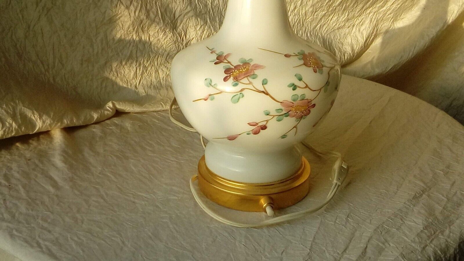 Opaline living room lamp foot decore hand double lighting