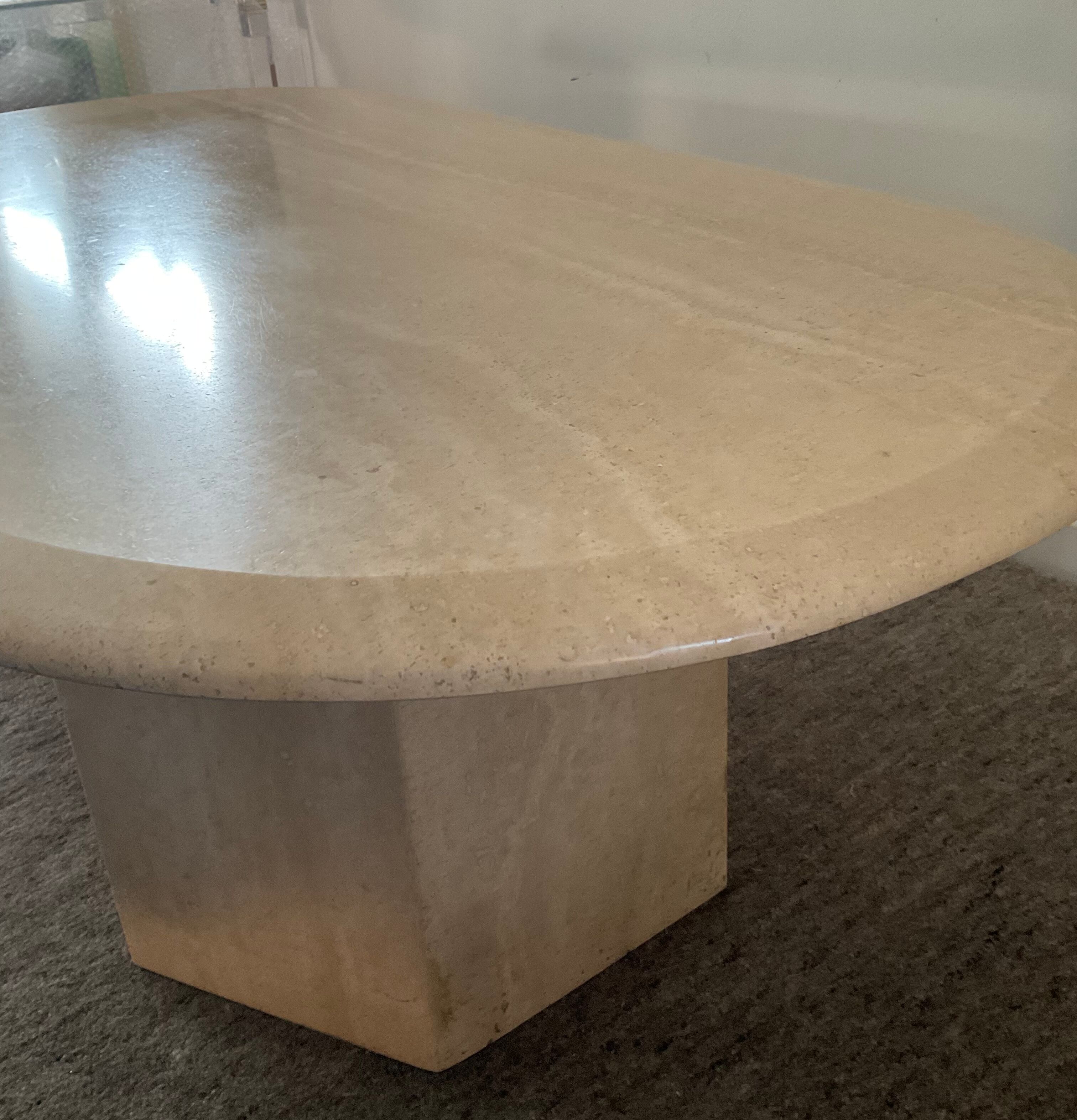 Travertine coffee table from the 70s