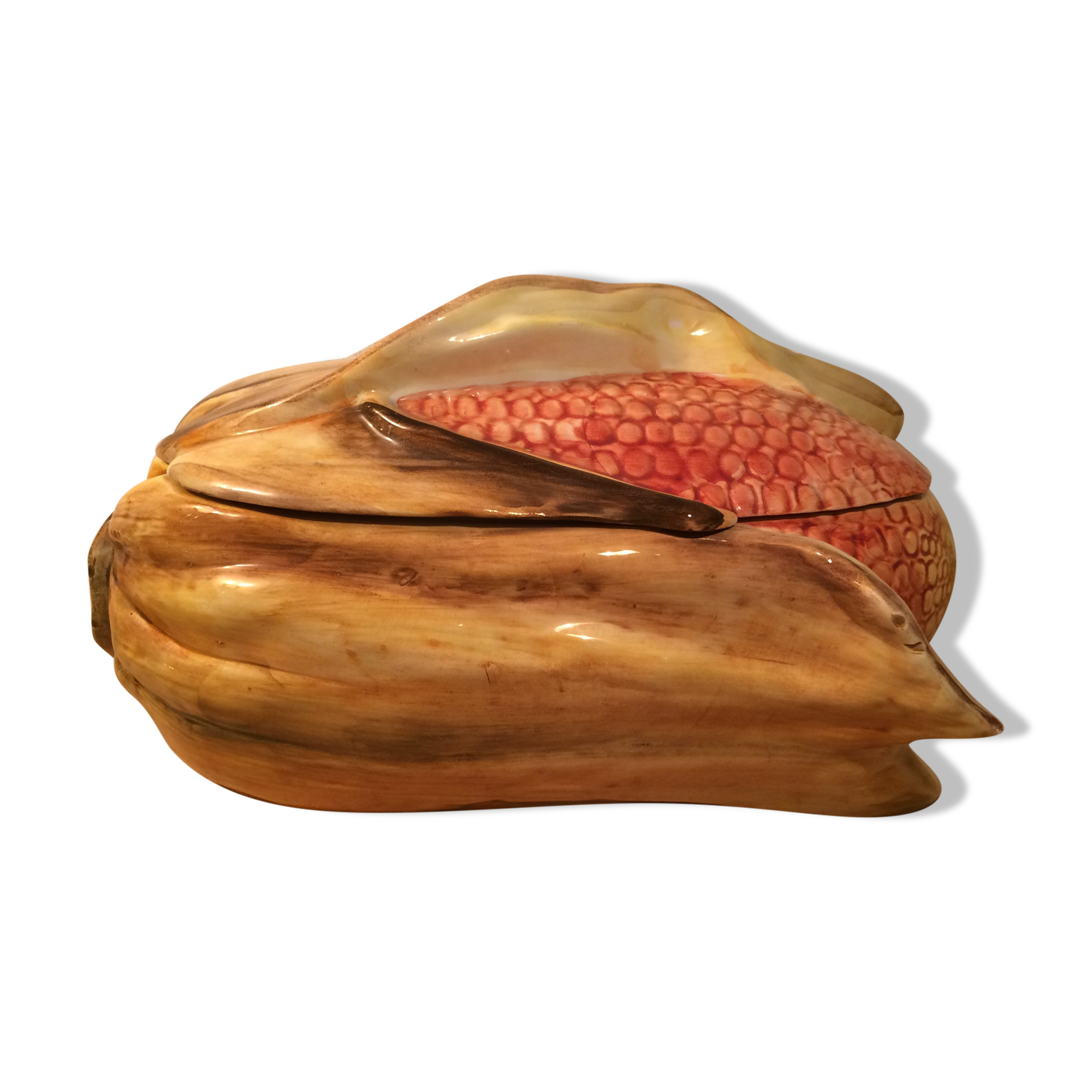 Soup cob of ceramic corn slurry vintage