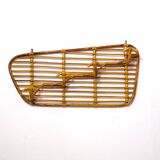 Rattan coat rack with 4 hooks, Italy, 1960s.