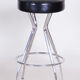 Leather black barstool, made in the 1930s
