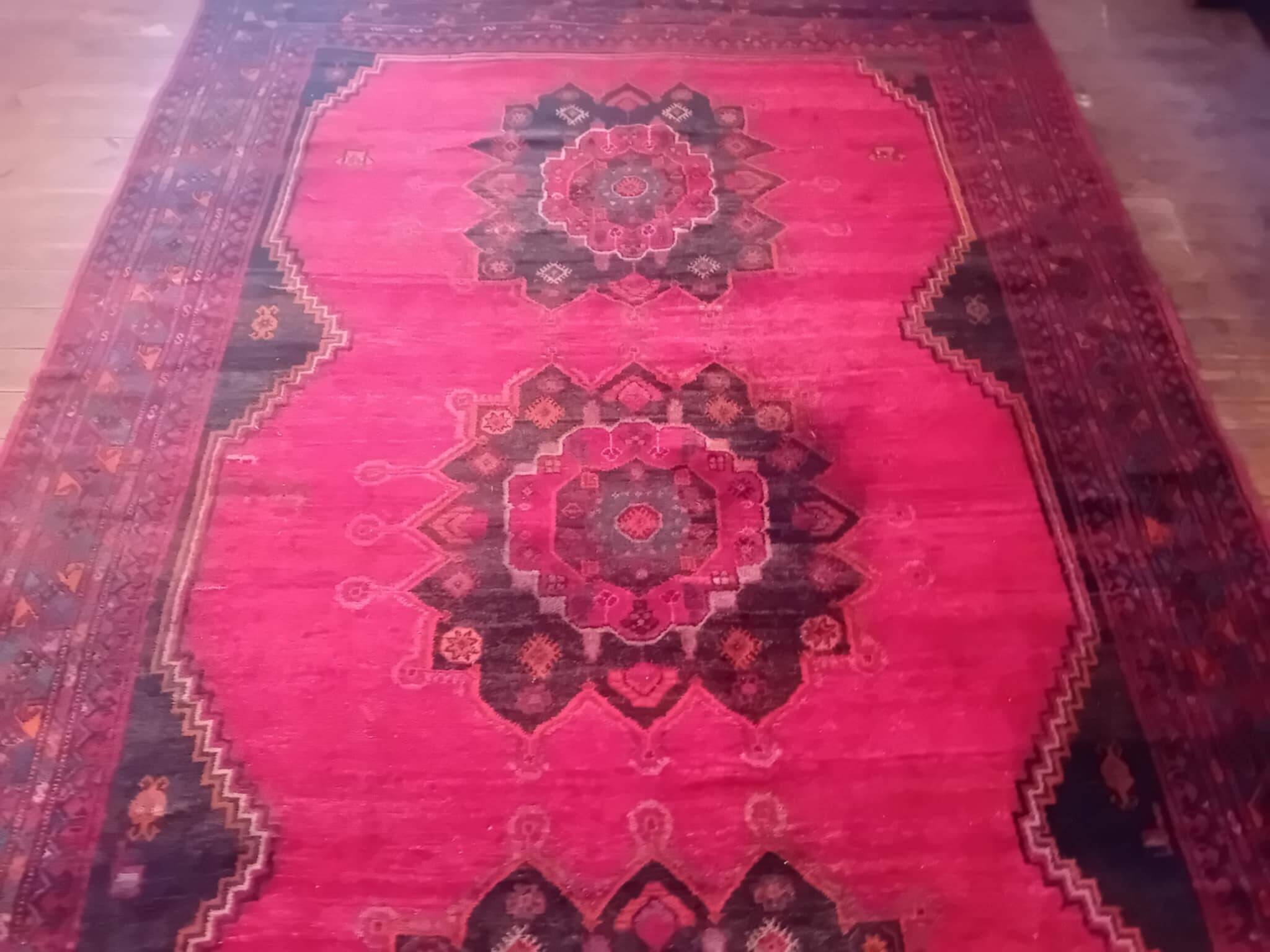 XXL handmade Persian rug 355x283cm