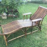 Rattan chaise longue