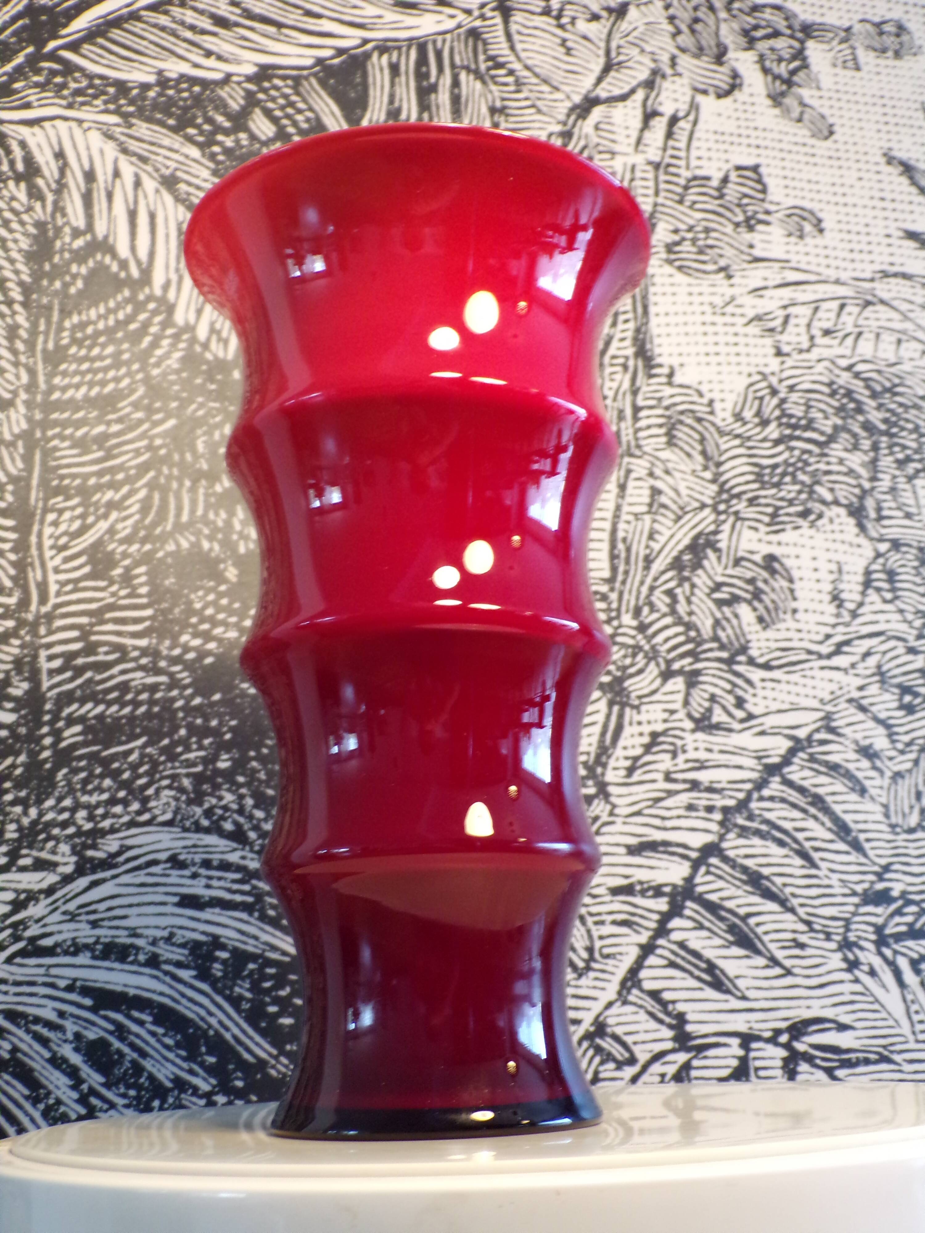 Holmegaard vase by Karen Blixen h=31cm