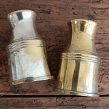 Silver-plated metal salt and pepper shakers