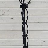 Black wrought iron floor lamp attributed to Gilbert Poillerat