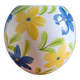 Hand-decorated round flower vase