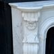 Louis XV style white Carrara marble fireplace circa 1980