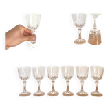 White wine glasses - Cristal d'arques - Auteuil model - Vintage