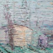 oil painting on hardboard signed Moretti