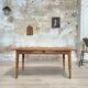 Vintage farmhouse table with spindle legs.