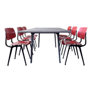 6 Revolt chairs by Friso Kramer for Ahrend De Cirkel, the Netherlands, 1956