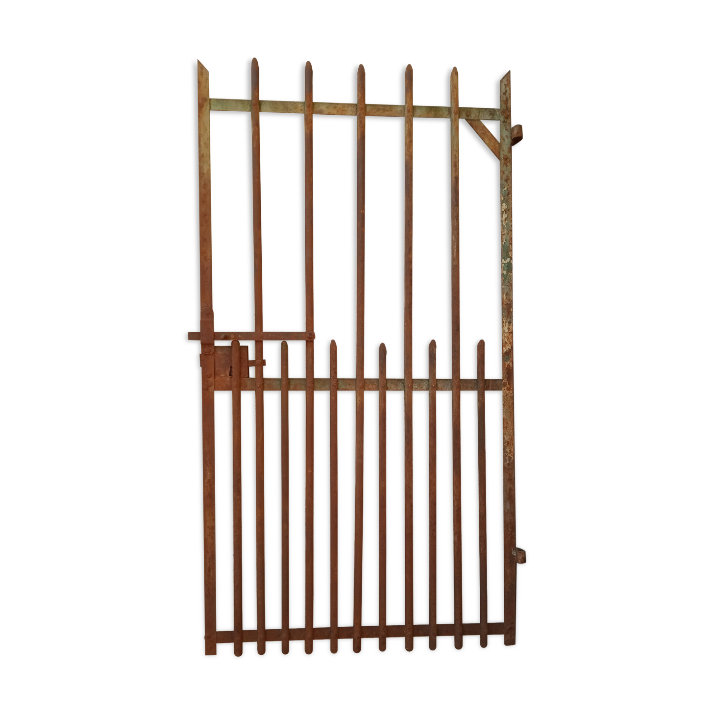 Old riveted metal gate
