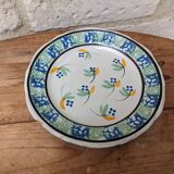 Ancienne assiette à fleurs dit cul noir