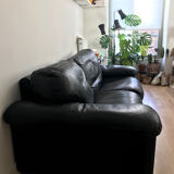 Steiner sofa bed in black leather