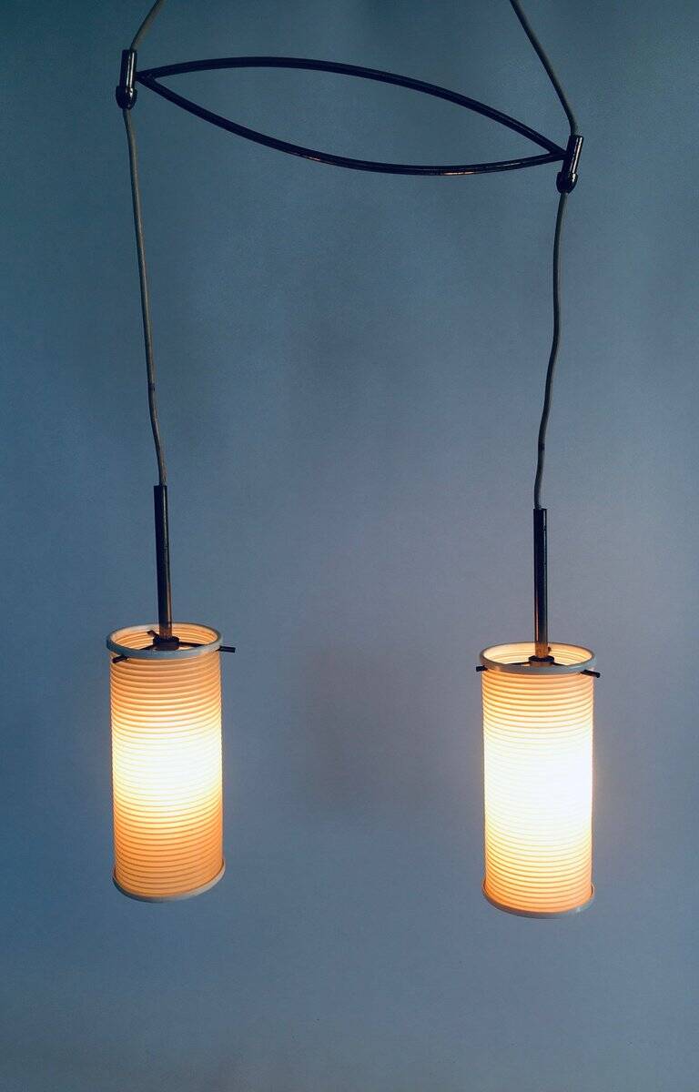Double Pendant Lamp from Rotaflex, 1950s