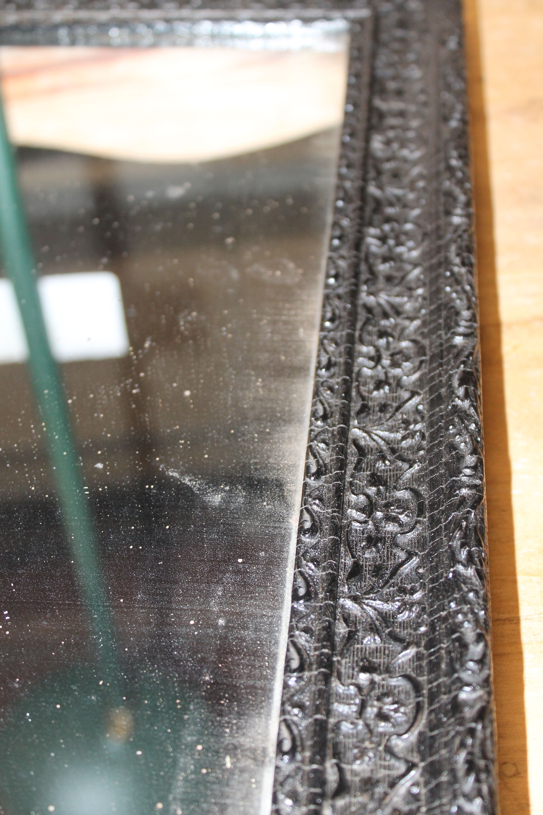 Mirror molded black frame 48x58cm