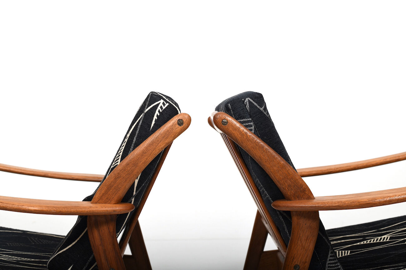 Pair of Danish Mid Century Easychairs by Nils Kofoed