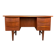 Scandinavian modern teak desk with backside book shelving, 1960, Denmark