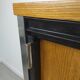 Sideboard storage modernist design 70s vintage oak metal