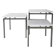 White mid-century modern nesting tables, modernist design, 1960s