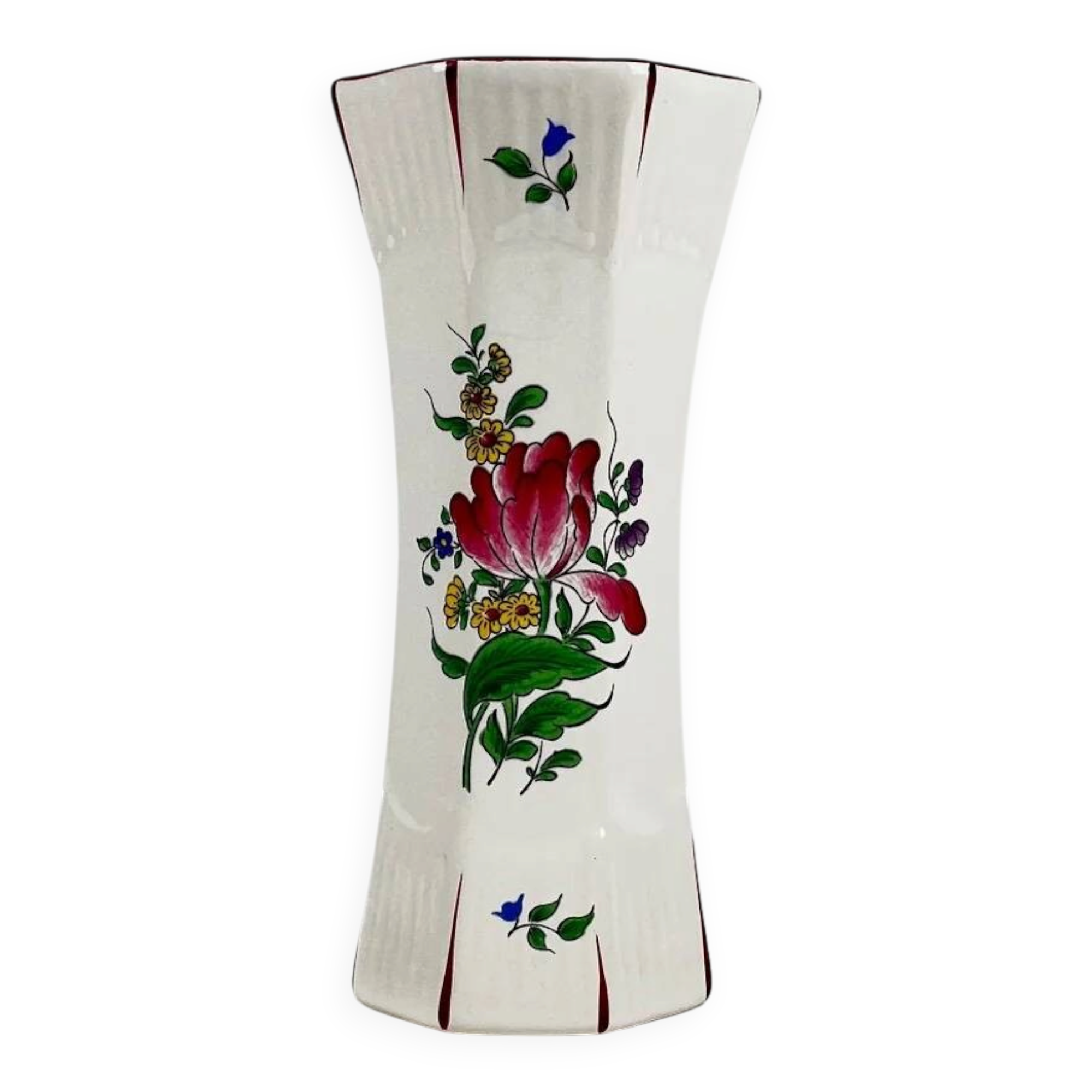 Petit vase tube KG Lunéville, modèle "Réverbère"