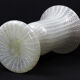 Vase Art Deco Murano Double Latticino Glass-1930s
