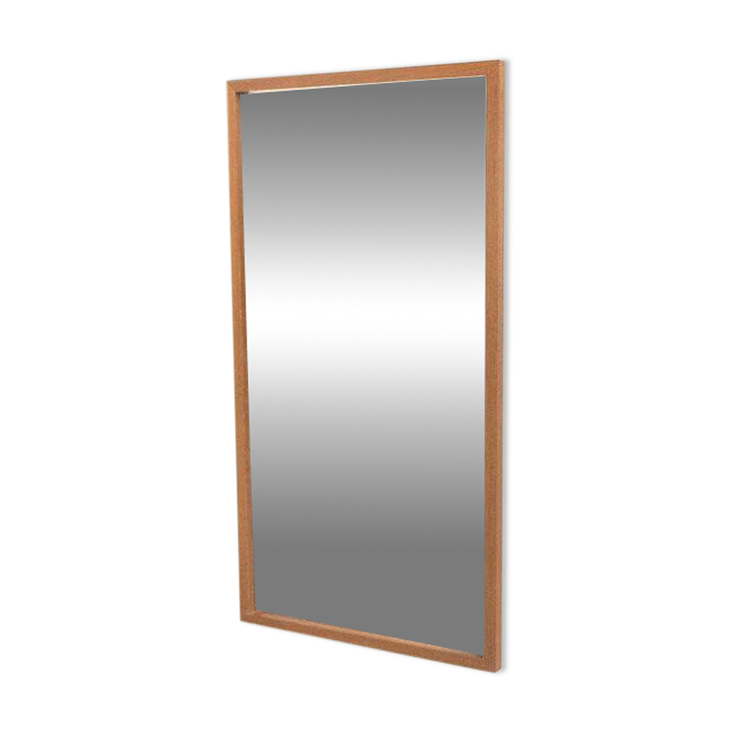 Scandinavian teak mirror "Perfekt", Glas & Trä, Sweden, 1950, 82x42