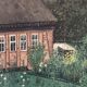 Original Vintage Oil Painting of a Cottage with Garden ( circa 1940)