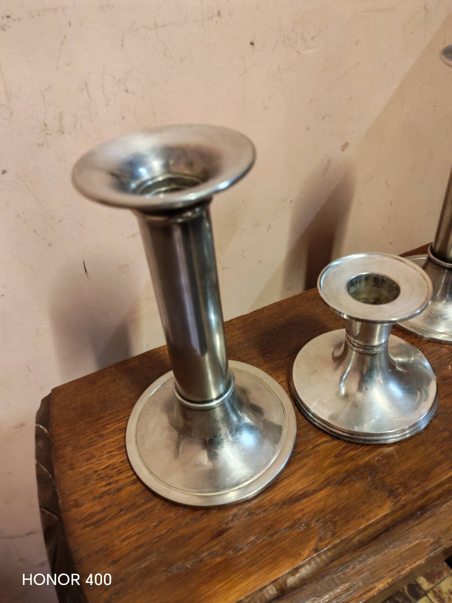 Set of 4 candlesticks "Luise" by Günther Lambert silver-plated metal